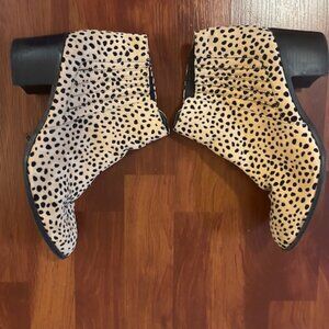 Qupid Animal Print Pull on Booties